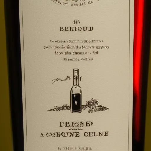 

A bottle of red wine with a label showing the alcohol content.
