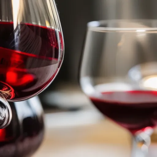 

A close-up of a glass of red wine with a bottle in the background, highlighting the complexity and richness of the vintage.