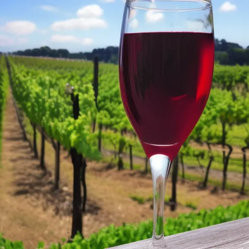 

A picture of a glass of red wine with a vineyard in the background, symbolizing the exploration of the finest wines of Bordeaux.