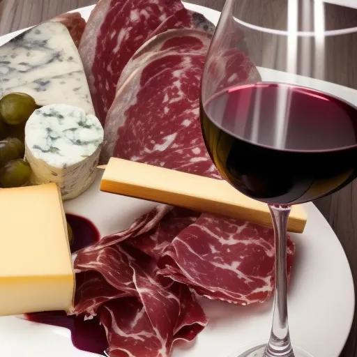 

A photo of two glasses of red wine, one Burgundy and one Bordeaux, with a plate of cheese and charcuterie in the background.