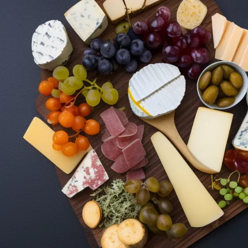 

A picture of a variety of different wines and cheeses, arranged on a wooden board.